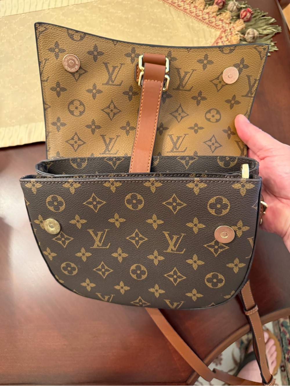 Monogram Purse with strap. Very Good Condition! - Picture 9 of 11